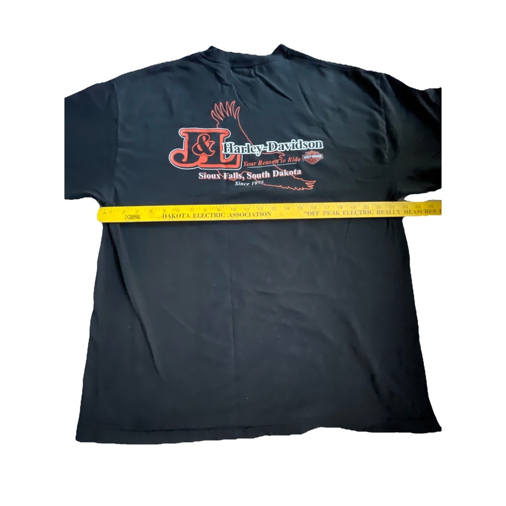 Vintage 2001 Harley Davidson "Luve To Ride" Sioux‎ Falls SD 2-sided T-Shirt XL - Picture 8 of 8